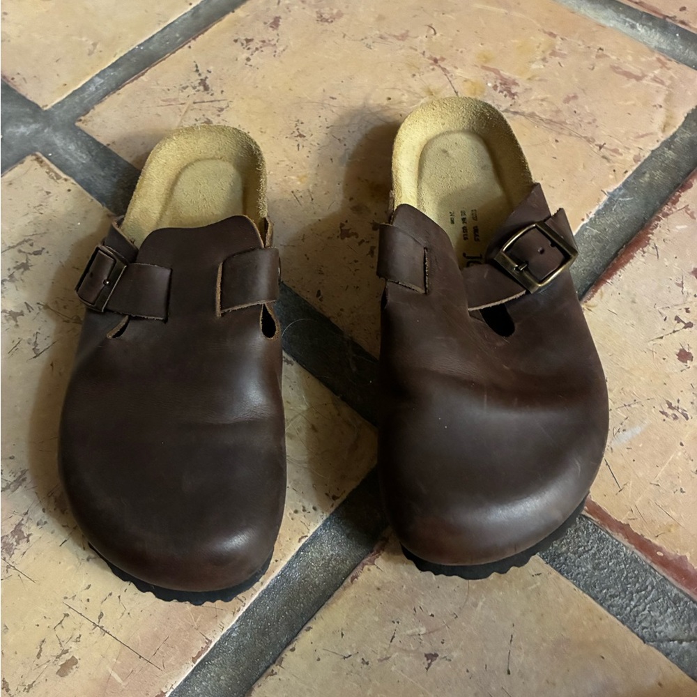 Unisex Brown Leather Clogs JOE & JOYCE New